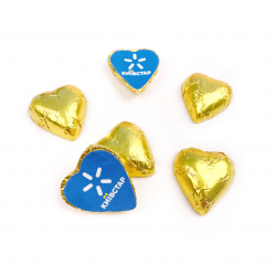 Шоколадное сердце с логотипом