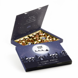 Коробка цукерок "Асорті" з логотипом 250 г