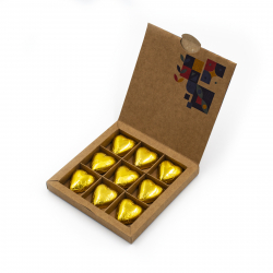 Шоколадный набор "Сердца" с логотипом 68 г "Книга" крафт