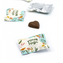 Шоколадне серце з логотипом (Флоу-Пак)