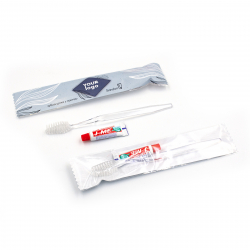 Набор для чистки зубов (щетка и зубная паста) с логотипом