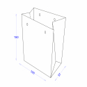 Пакет паперовий 100х57х150 з логотипом