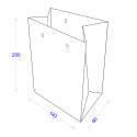 Пакет картонный 140х90х200 с логотипом