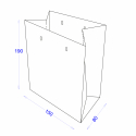 Пакет бумажный 150х80х190 с логотипом