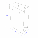Пакет паперовий 140х80х220 з логотипом