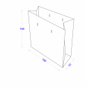Пакет бумажный 190х70х190 с логотипом