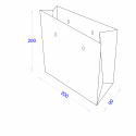 Пакет бумажный 200х90х200 с логотипом