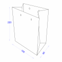 Пакет паперовий 155х90х220 з логотипом