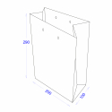 Пакет бумажный 200х100х290 с логотипом