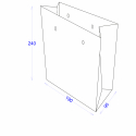 Пакет паперовий 190х90х240 з логотипом