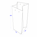 Пакет бумажный 110х100х280 с логотипом