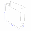 Пакет бумажный 230х100х230 с логотипом
