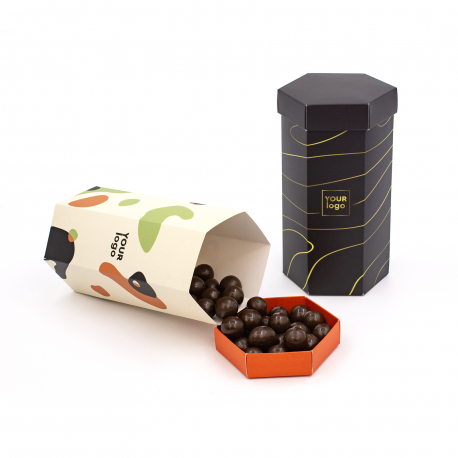 Коробка конфет "Тубус шестигранник" большой