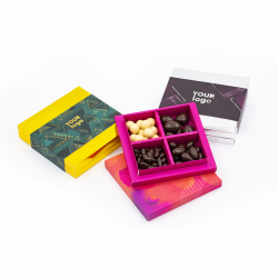 Шоколадный набор "Nut elit box" с логотипом 200 г