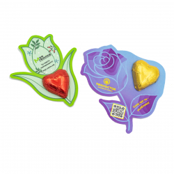 Открытка с логотипом 4 г цветочная